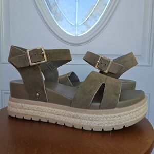 MIA Evana Gala Olive Green Espadrilles